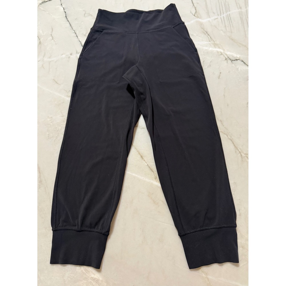 Lululemon Align Jogger Crop 23 Black Nulu High Rise Yoga Pants Size 4 LW5BSHS
